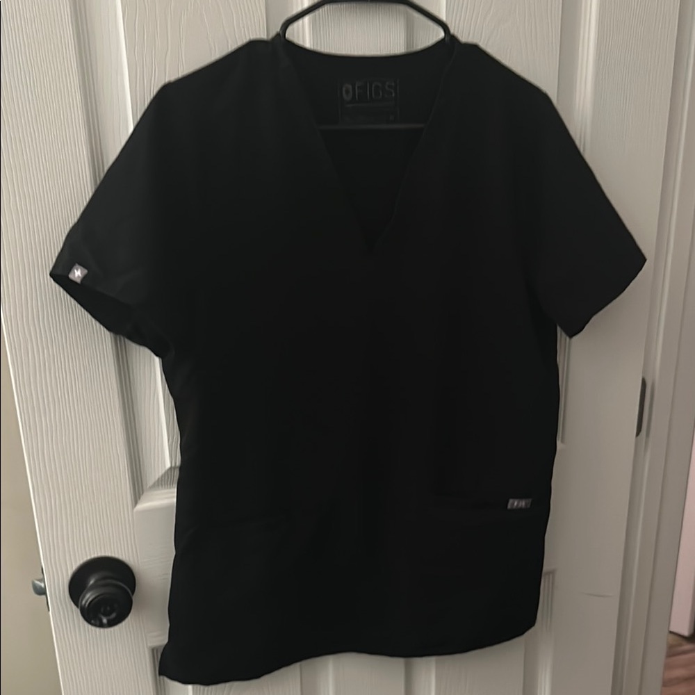 FIGS Black Scrub Top